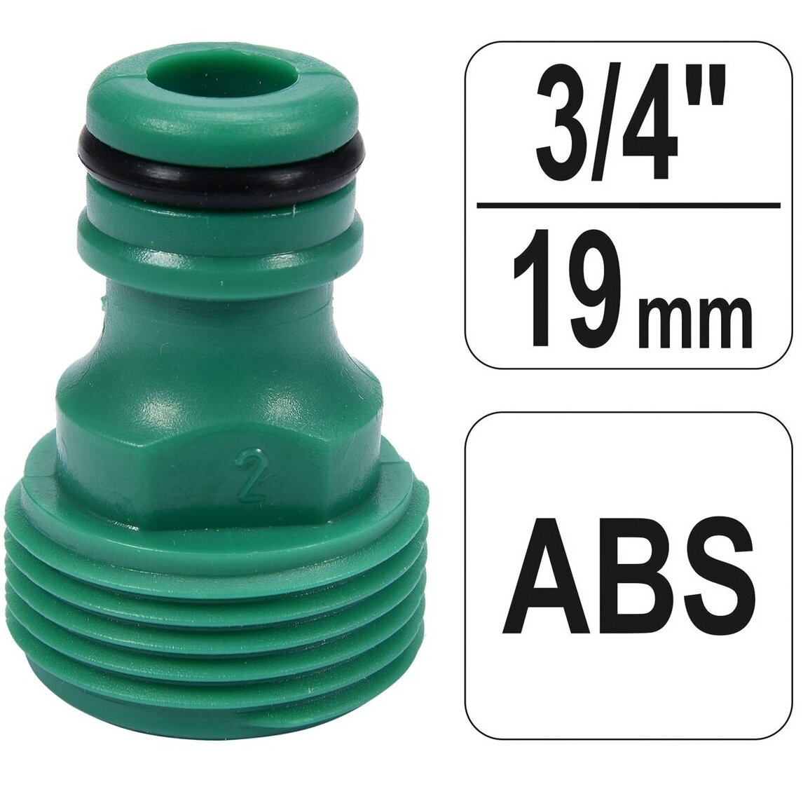 Jungtuvas laistymo žarnai 3/4" (iš.s.) Jungtuvas laistymo žarnai 3/4" (iš.s.)