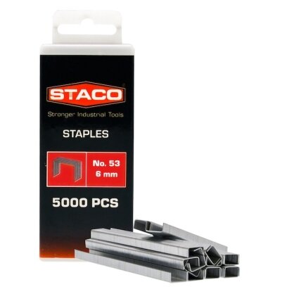 Kabės STACO 53/6mm 5000vnt. Kabės STACO 53/6mm 5000vnt.
