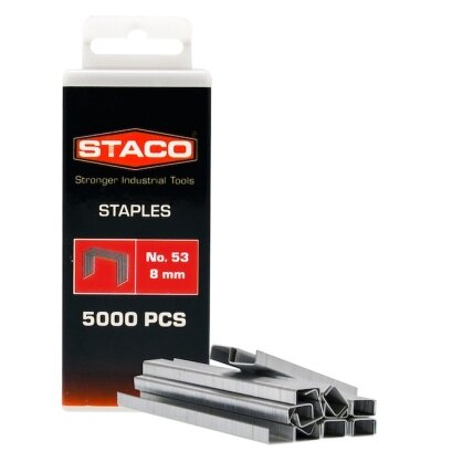 Kabės STACO 53/8mm 5000vnt. Kabės STACO 53/8mm 5000vnt.