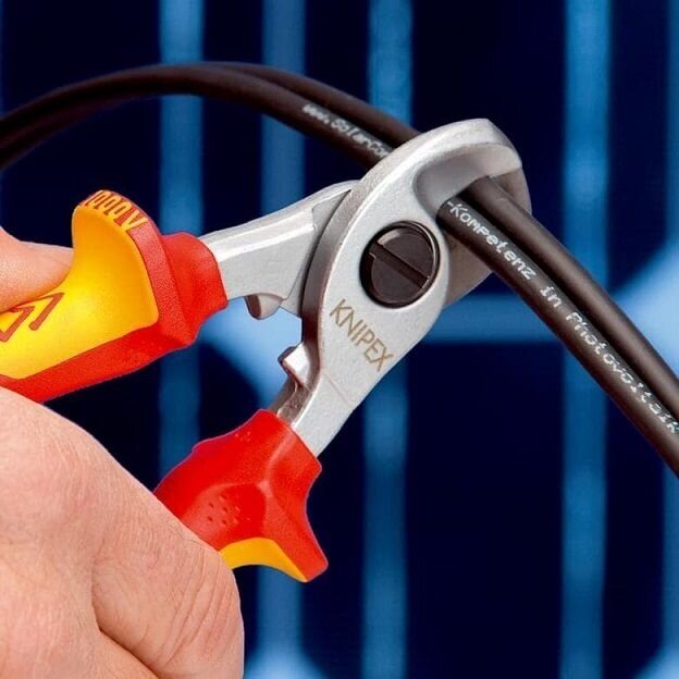 Kabelio kirpimo žirklės elektrikui VDE 165mm KNIPEX 4 Kabelio kirpimo žirklės elektrikui VDE 165mm KNIPEX 4