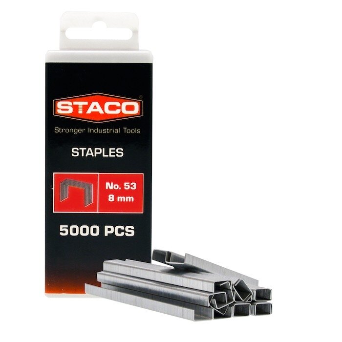 Kabės STACO 53/8mm 5000vnt. Kabės STACO 53/8mm 5000vnt.
