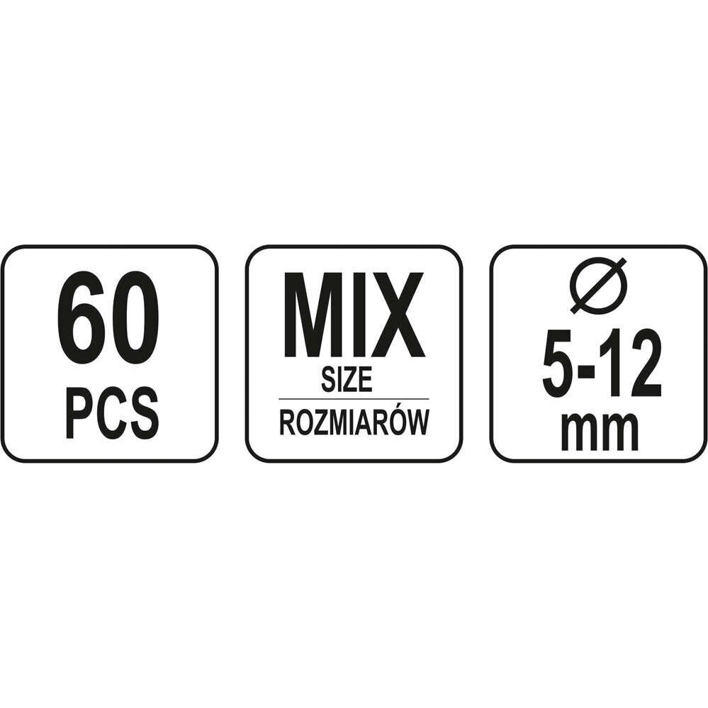 Kaiščių su galvute rinkinys (60vnt) 4 Kaiščių su galvute rinkinys (60vnt) 4