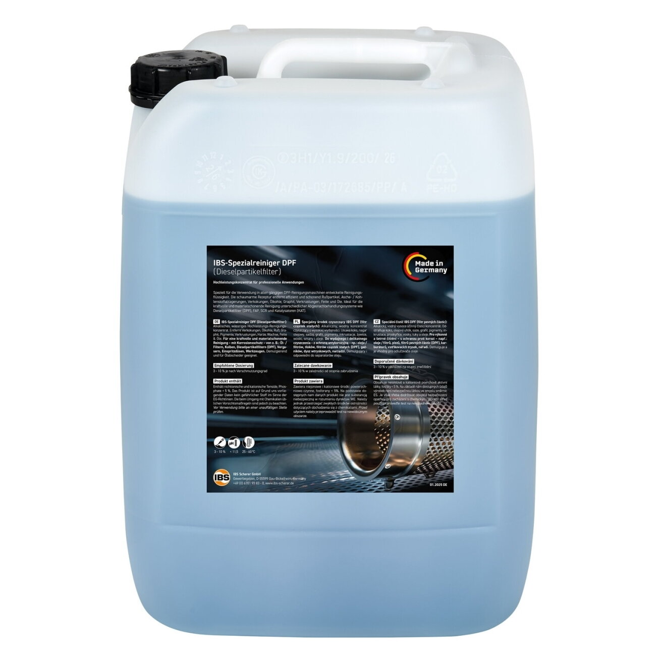 Kietųjų dalelių filtro valiklis koncentruotas DPF IBS 20l