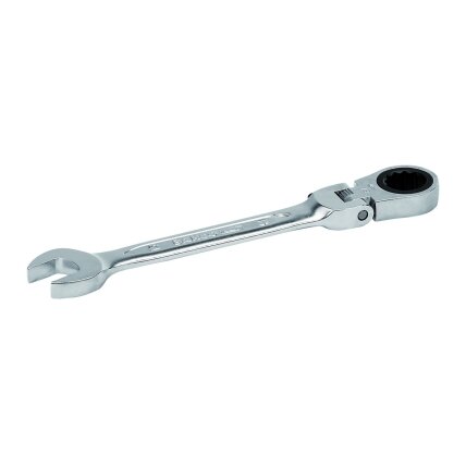 Kombinuotas terkšlinis reversinis raktas su lanksčia galva 41RM 14mm Kombinuotas terkšlinis reversinis raktas su lanksčia galva 41RM 14mm
