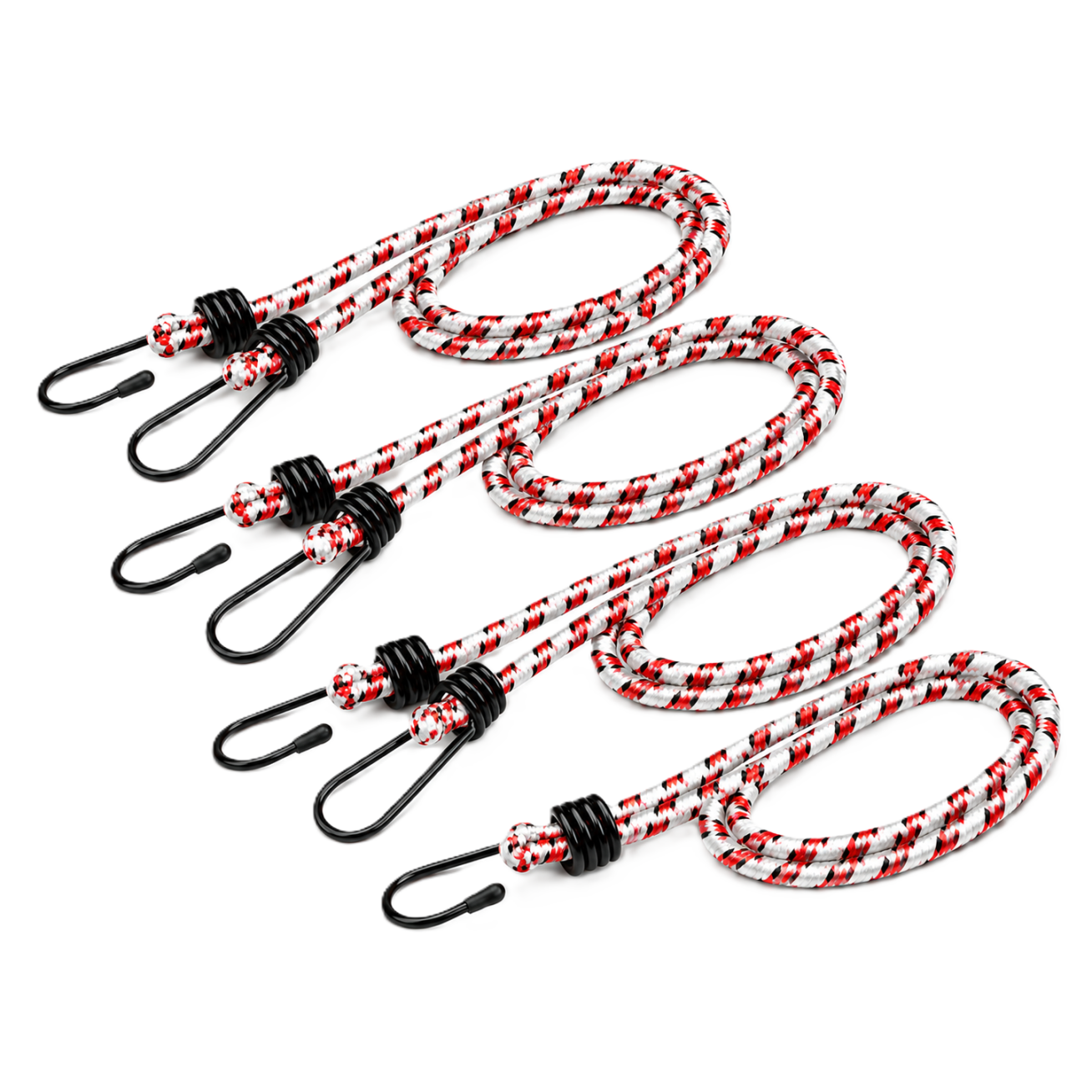 Krovinio tvirtinimo juosta (elastinė) 1m (4vnt) Krovinio tvirtinimo juosta (elastinė) 1m (4vnt)
