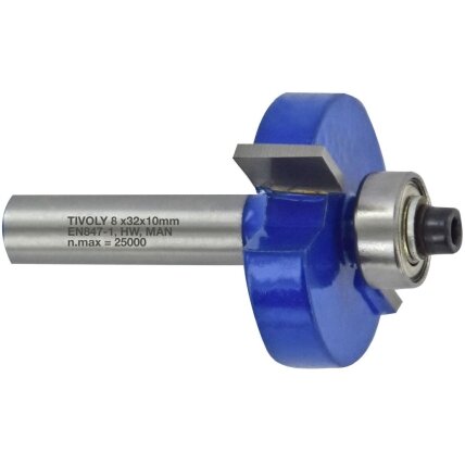 Kraštų freza su guoliu, 31,8x10 mm, 8 mm kotas Kraštų freza su guoliu, 31,8x10 mm, 8 mm kotas