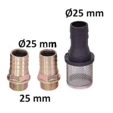 Kuro perdavimo siurblio DCTP60 filtras 1" ir 2 jungtys 3/4" - 1"  (ats.d.)