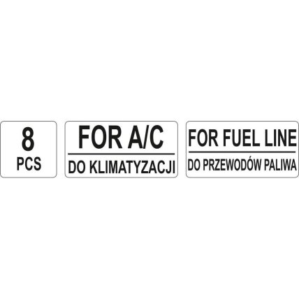 Kuro/AC žarnelių atjungimo rinkinys (8vnt) 3 Kuro/AC žarnelių atjungimo rinkinys (8vnt) 3