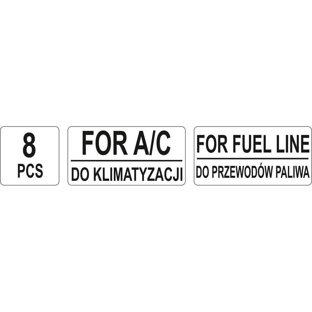 Kuro/AC žarnelių atjungimo rinkinys (8vnt) 3 Kuro/AC žarnelių atjungimo rinkinys (8vnt) 3