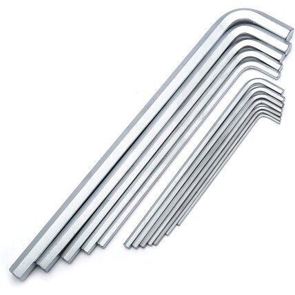 L-tipo šešiakampių raktų rinkinys (prailgintų)(12vnt) 1/16"-3/8" (colinė sistema) 1 L-tipo šešiakampių raktų rinkinys (prailgintų)(12vnt) 1/16"-3/8" (colinė sistema) 1
