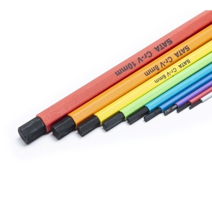 L-tipo šešiakampių vidutinių, raktų rinkinys 9vnt. (spalvoti)(1.5-10mm) 2 L-tipo šešiakampių vidutinių, raktų rinkinys 9vnt. (spalvoti)(1.5-10mm) 2