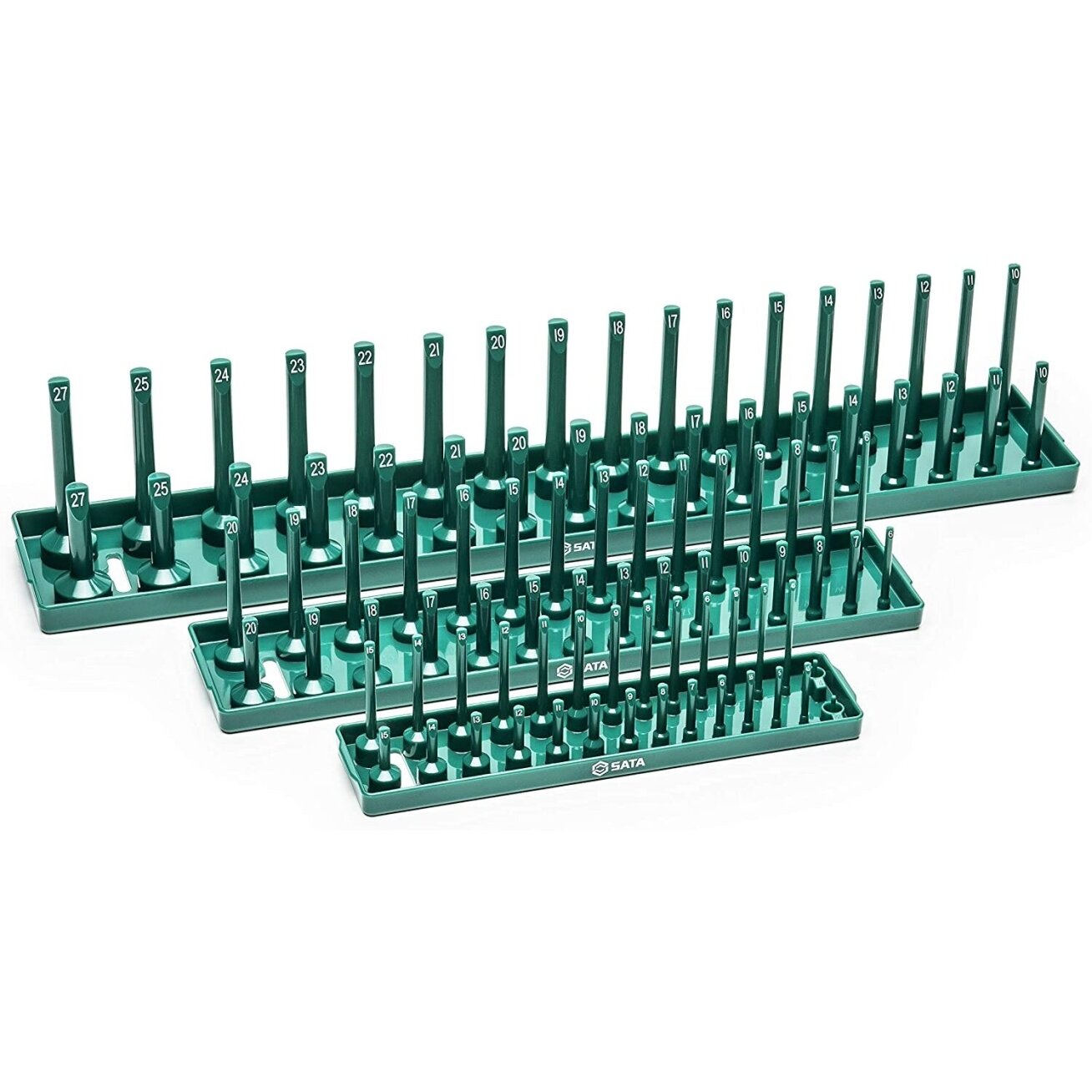Laikiklių galvutėms rinkinys 3vnt (1/2"+3/8"+1/4") Laikiklių galvutėms rinkinys 3vnt (1/2"+3/8"+1/4")