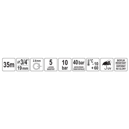 Laistymo žarna 3/4" 35m (5-sluoksnių) 1
