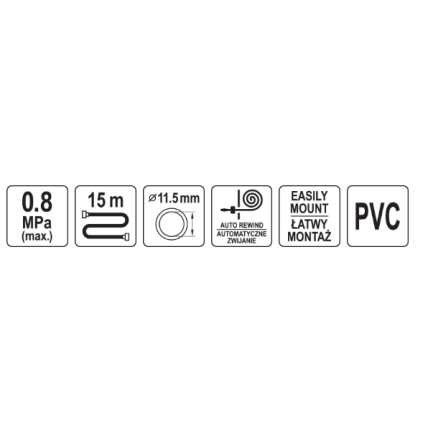 Laistymo žarna su automatine rite 1/2" 15m 9