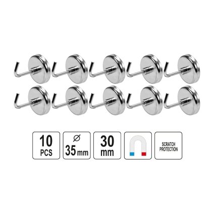 Magnetinių kabliukų rinkinys 10vnt Magnetinių kabliukų rinkinys 10vnt
