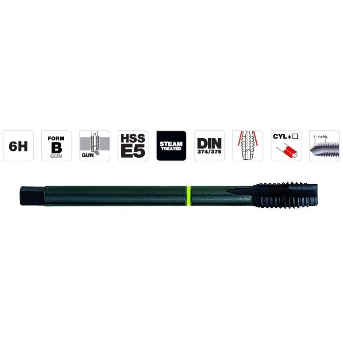 Machine tap M8x1.25, HSS-E5 DIN, straight flute, GUN