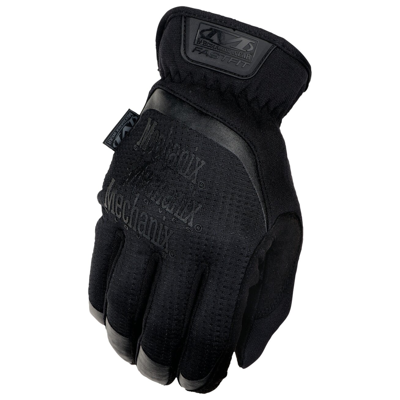 Mechanix Wear Pirštinės Mechanix FastFit® juodos, L dydis. Rauktas rankogalis, 0.6 mm dirbtinė oda, TrekDry®, touchscreen technologija