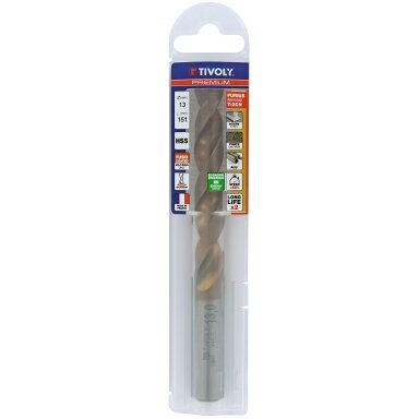 Metalo grąžtas FURIUS 13.0mm, Ti2CN FUSIO, HSS kampas "Split point" 135°, blisteryje. Metalo grąžtas FURIUS 13.0mm, Ti2CN FUSIO, HSS kampas "Split point" 135°, blisteryje.