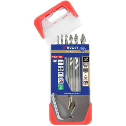 Metalo grąžtų rinkinys 2-8mm, HSS "Smart Point" pakopinis antgalis, 6vnt Metalo grąžtų rinkinys 2-8mm, HSS "Smart Point" pakopinis antgalis, 6vnt