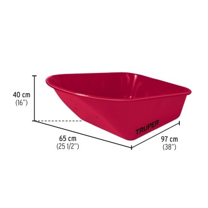 Metalinė talpa karučiui CAT-60ND Truper® Metalinė talpa karučiui CAT-60ND Truper®