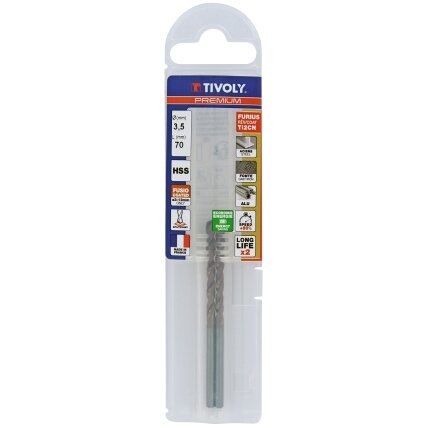 Metalo grąžtas FURIUS 4.0mm, Ti2CN FUSIO, HSS kampas "Split point" 135°, 2vnt. blisteryje. Metalo grąžtas FURIUS 4.0mm, Ti2CN FUSIO, HSS kampas "Split point" 135°, 2vnt. blisteryje.