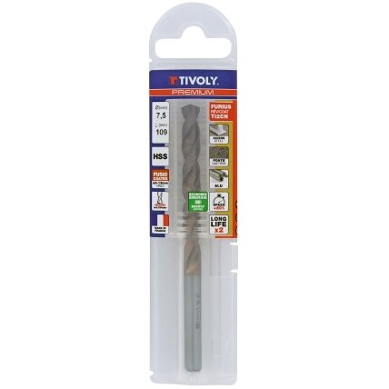 Metalo grąžtas FURIUS 7.5mm, Ti2CN FUSIO, HSS kampas "Split point" 135°, blisteryje. Metalo grąžtas FURIUS 7.5mm, Ti2CN FUSIO, HSS kampas "Split point" 135°, blisteryje.