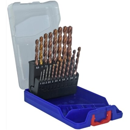 Metalo gražtų rinkinys (19 vnt.) E FURIUS HSS su FUSIO padengimu Ø1-10 mm Metalo gražtų rinkinys (19 vnt.) E FURIUS HSS su FUSIO padengimu Ø1-10 mm