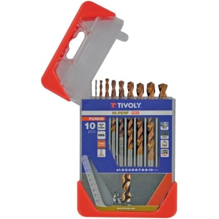 Metalo grąžtų rinkinys FURIUS HSS Clipster PRO 10vnt Ø1-10mm Metalo grąžtų rinkinys FURIUS HSS Clipster PRO 10vnt Ø1-10mm
