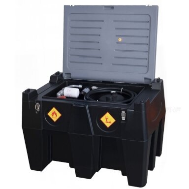 Mobili kuro talpykla 440L (plastikinė) su pompa 12V DCTP40 (automatiniu pistoletu ir filtru)