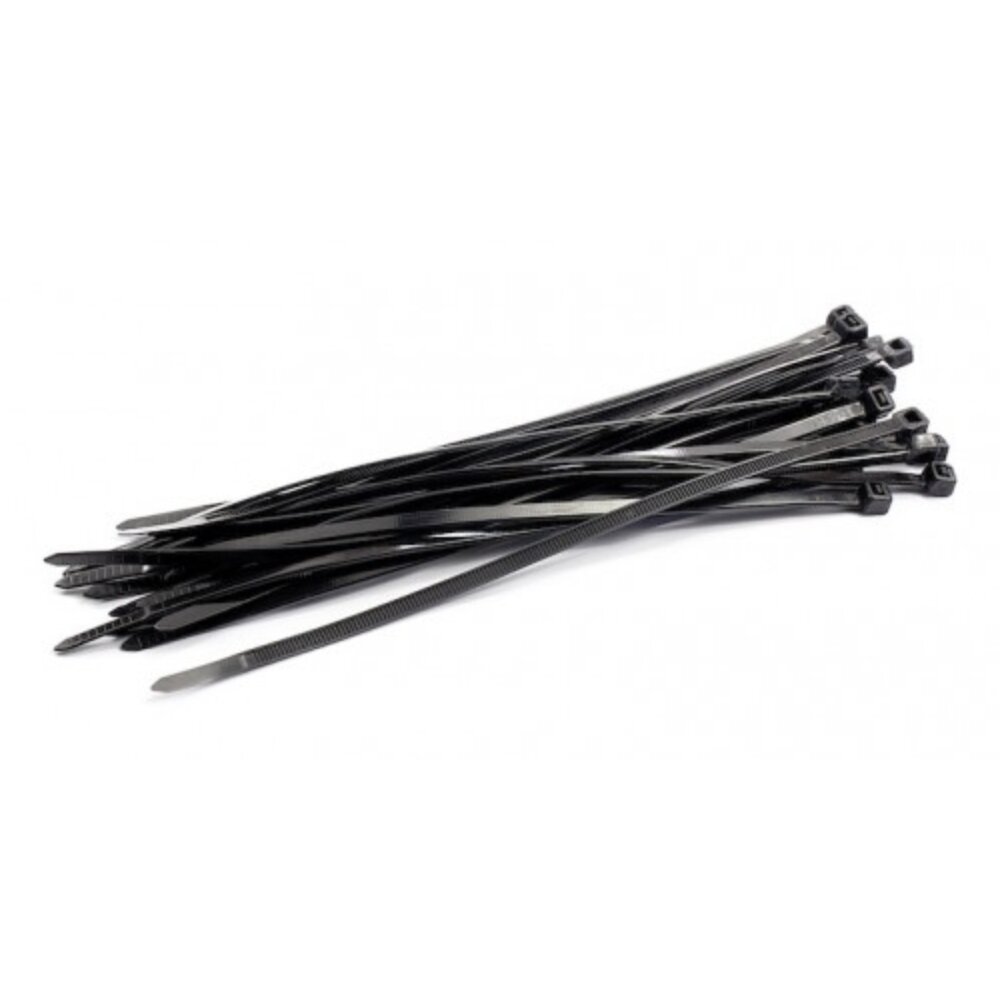 Nailono dirželiai 4,8x430mm 100vnt Juodi