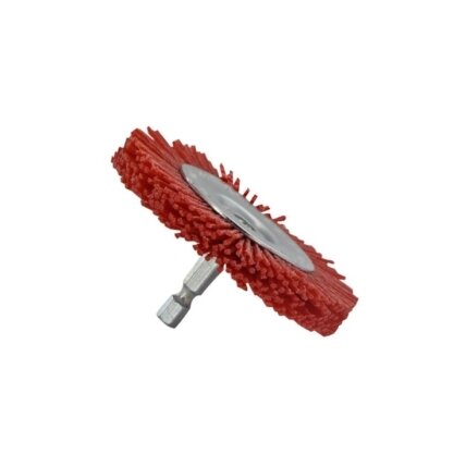 Nailoninis šepetėlis Ø100mm su 1/4" HEX koteliu drėlei Tivoly Nailoninis šepetėlis Ø100mm su 1/4" HEX koteliu drėlei Tivoly