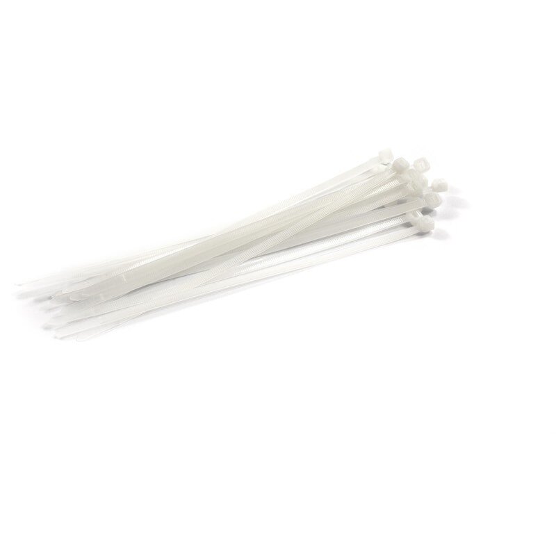 Nailono dirželiai 4,8x430mm 100vnt Balti Nailono dirželiai 4,8x430mm 100vnt Balti