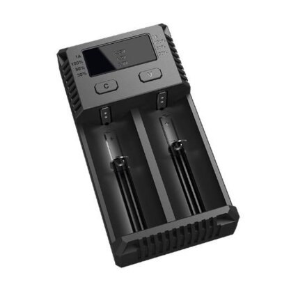 Nitecore i2 universalus akumuliatorių įkroviklis – dviejų lizdų, greitas įkrovimas, suderinamas su Li-ion, Ni-MH, IMR ir LiFePO4 akumuliatoriais Nitecore i2 universalus akumuliatorių įkroviklis – dviejų lizdų, greitas įkrovimas, suderinamas su Li-ion, Ni-MH, IMR ir LiFePO4 akumuliatoriais