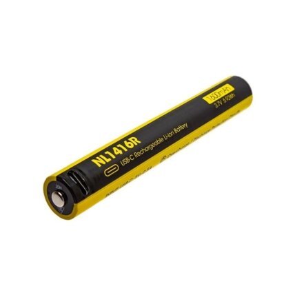 Nitecore NL1416R įkraunamas Li-ion akumuliatorius – 1600 mAh, 14100 formato, įkrovimas per USB-C, nikeliu dengtas nerūdijantis plienas Nitecore NL1416R įkraunamas Li-ion akumuliatorius – 1600 mAh, 14100 formato, įkrovimas per USB-C, nikeliu dengtas nerūdijantis plienas