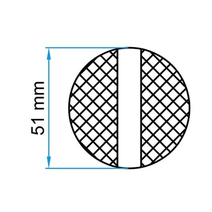 Padas guminis domkratui Ø51mm su išpjova pasitiprintas 3