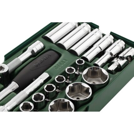 Padėklas. Galvučių rinkinys 1/2" 27vnt. 1 Padėklas. Galvučių rinkinys 1/2" 27vnt. 1