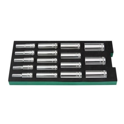 Padėklas. Prailgintų galvučių rinkinys 1/2'' 17vnt.
