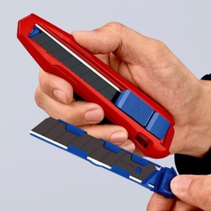 Peilis su keičiama geležte 18mm CutiX KNIPEX 10 Peilis su keičiama geležte 18mm CutiX KNIPEX 10