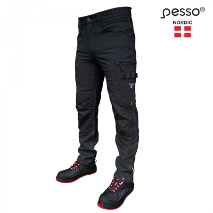 Pesso Darbo kelnės STRETCH Mercury, juodos C48 Pesso Darbo kelnės STRETCH Mercury, juodos C48