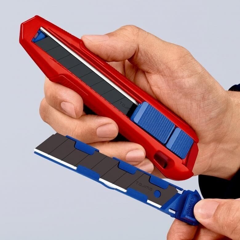 Peilis su keičiama geležte 18mm CutiX KNIPEX 10 Peilis su keičiama geležte 18mm CutiX KNIPEX 10