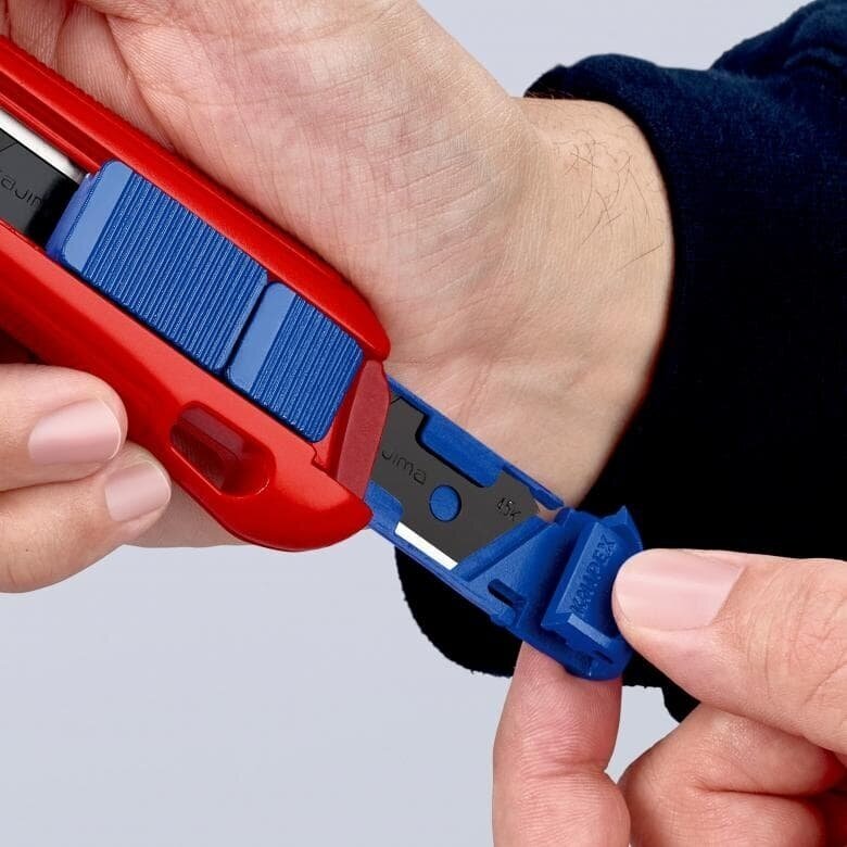 Peilis su keičiama geležte 18mm CutiX KNIPEX 12 Peilis su keičiama geležte 18mm CutiX KNIPEX 12