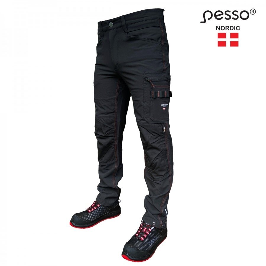 Pesso Darbo kelnės STRETCH Mercury, juodos C48 Pesso Darbo kelnės STRETCH Mercury, juodos C48