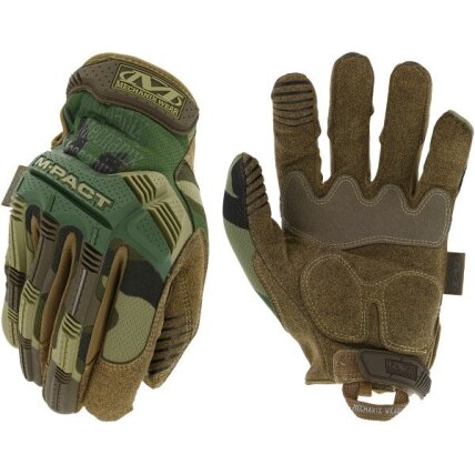Pirštinės Mechanix M-Pact® Woodland Camo XXL dydis. Pirštinės Mechanix M-Pact® Woodland Camo XXL dydis.