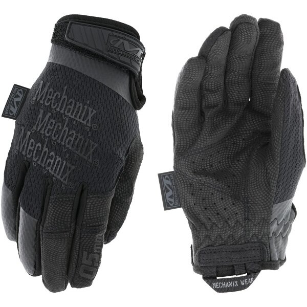Pirštinės Mechanix The Original® WOMEN´s 0,5 visos juodos S dydis, 0,5mm storio delnas. Velcro, dirbtinė oda, TrekDry®, Lycra