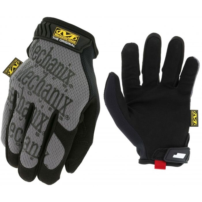 Pirštinės Mechanix The Original® juodos/pilkos XL dydis. Velcro, dirbtinė oda, TrekDry®
