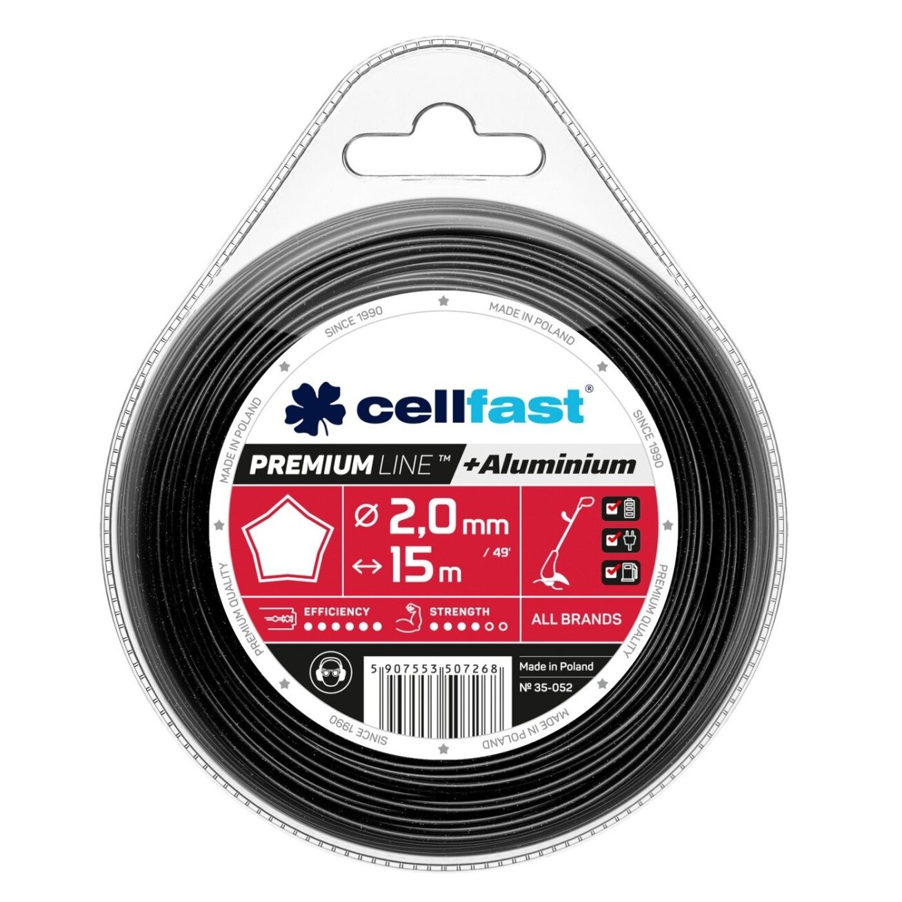 Pjovimo valas CELLFAST PREMIUM 2,4mm x 15m Pjovimo valas CELLFAST PREMIUM 2,4mm x 15m