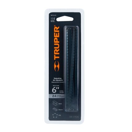 Pjūklelio"Junior" geležtės 5vnt./kpl.150mm Truper® Pjūklelio"Junior" geležtės 5vnt./kpl.150mm Truper®