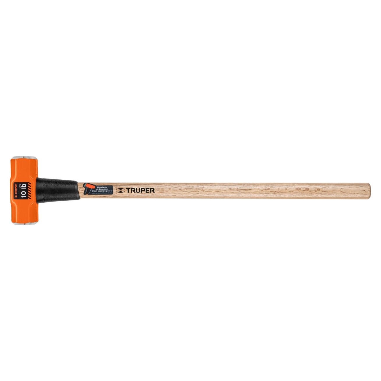 Plaktukas-kūjis aštuonkampe dviguba galva 4500g, medinis kotas 91cm Plaktukas-kūjis aštuonkampe dviguba galva 4500g, medinis kotas 91cm