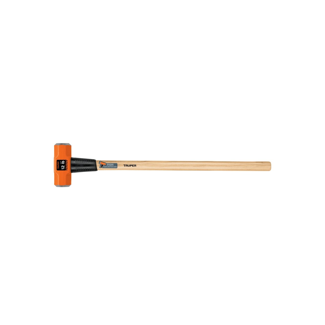 Plaktukas-kūjis aštuonkampe dviguba galva 5500g, medinis kotas 91cm