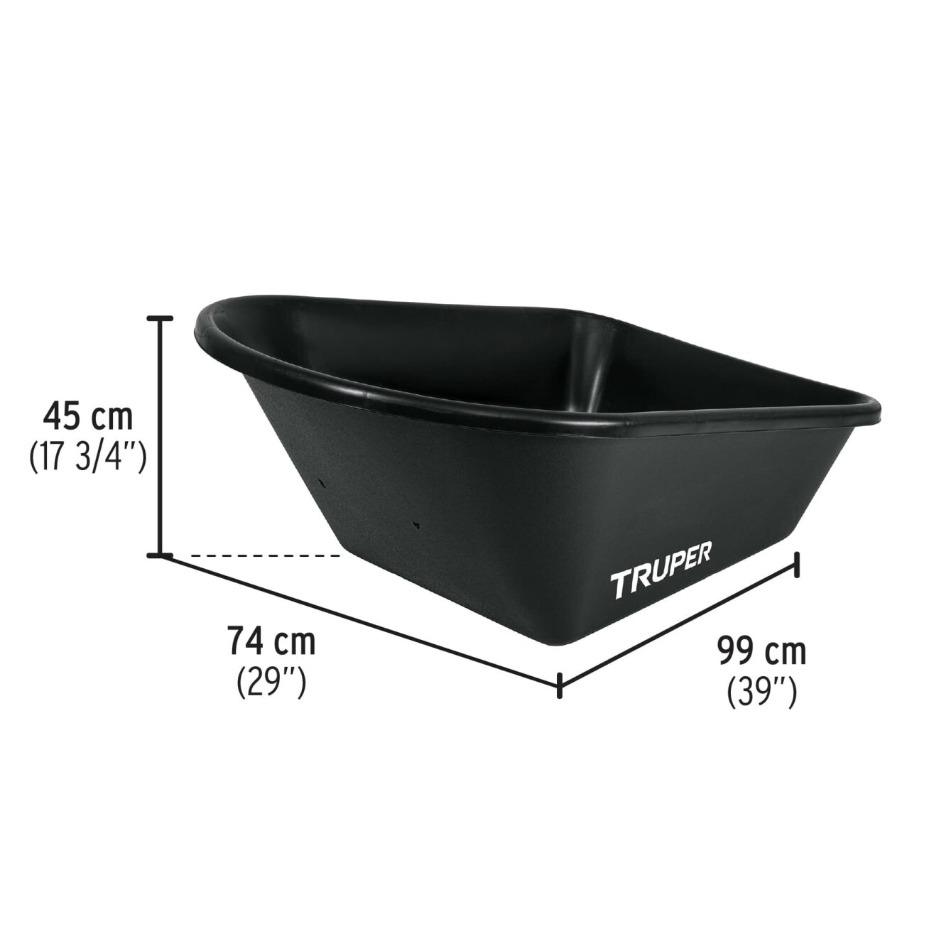 Plastikinė talpa karučiui CAT-60PL Truper® Plastikinė talpa karučiui CAT-60PL Truper®